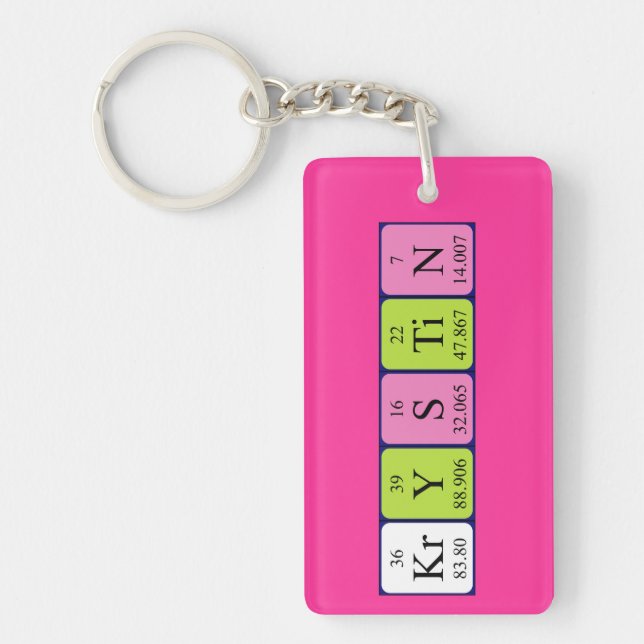 Krystin periodic table name keyring (Front)