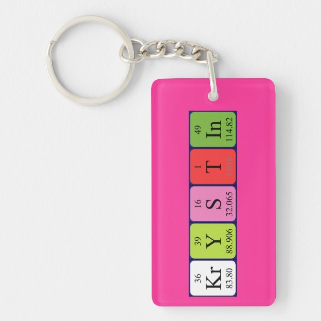 Krystin periodic table name keyring (Front)