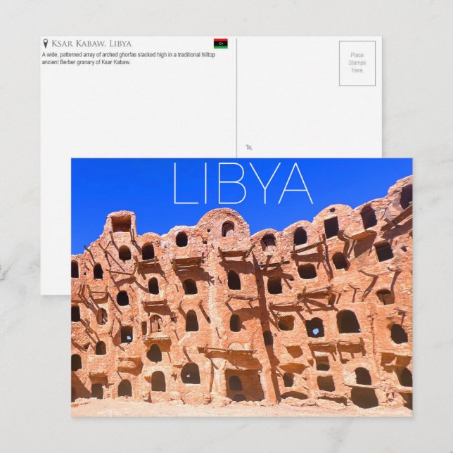 Ksar Kabaw, Libya Travel Postcard (Front/Back)