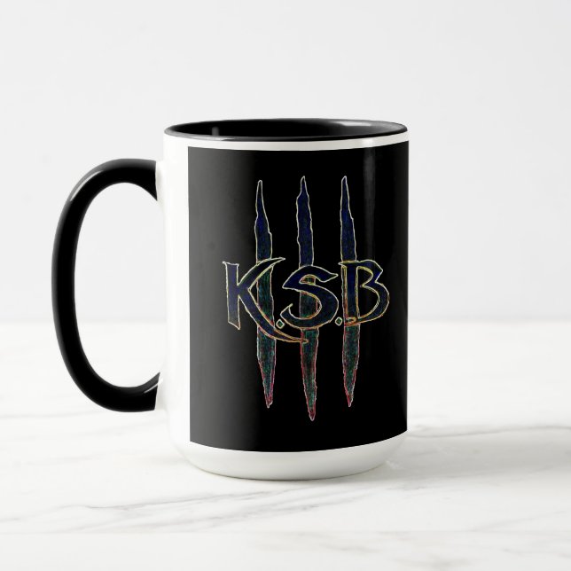 KSB Blue Grunge Logo Mug (Left)