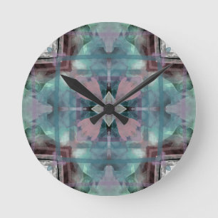 Kscope_WatercolorTealPink.jpg Round Clock