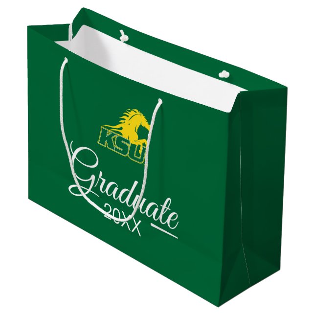 KSU Kentucky State University Graduate Large Gift Bag (Front Angled)