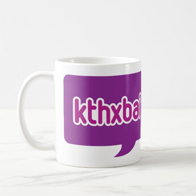 kthxbai White Coffee mug (Left)