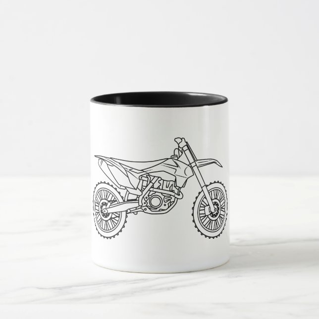 KTM Motocross line art Mug (Center)