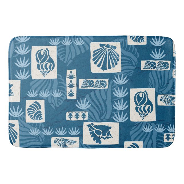 Kua Bay Hawaiian Undersea Shells Bath Mat (Front)