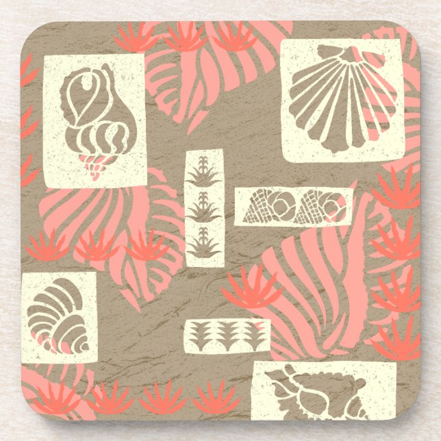Kua Bay Hawaiian Undersea Shells Coaster (Front)