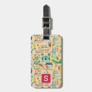 Kuala Lumpur city map luggage tag