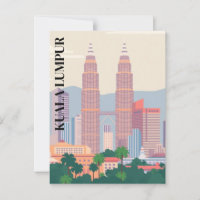 Kuala Lumpur Malaysia Art Deco Towers Cityscape