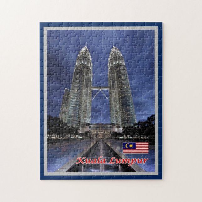 Kuala Lumpur - Malaysia - Petronas Twin Towers - Jigsaw Puzzle (Vertical)