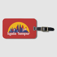 Kuala Lumpur Malaysia Retro City Skyline Cityscape