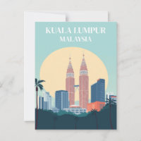 Kuala Lumpur Malaysia Retro Petronas Towers