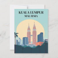 Kuala Lumpur Malaysia Retro Petronas Towers