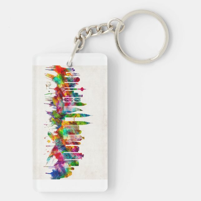 Kuala Lumpur Malaysia Skyline Key Ring (Back)