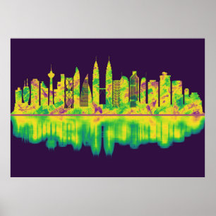 Kuala Lumpur Malaysia Skyline Poster