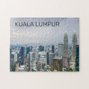 Kuala Lumpur Malaysia Skyline Vintage Souvenir Jigsaw Puzzle