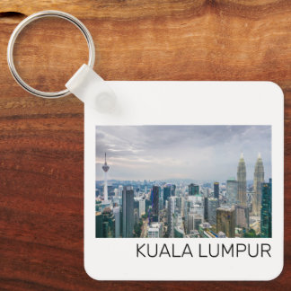 Kuala Lumpur Malaysia Skyline Vintage Souvenir Key Ring
