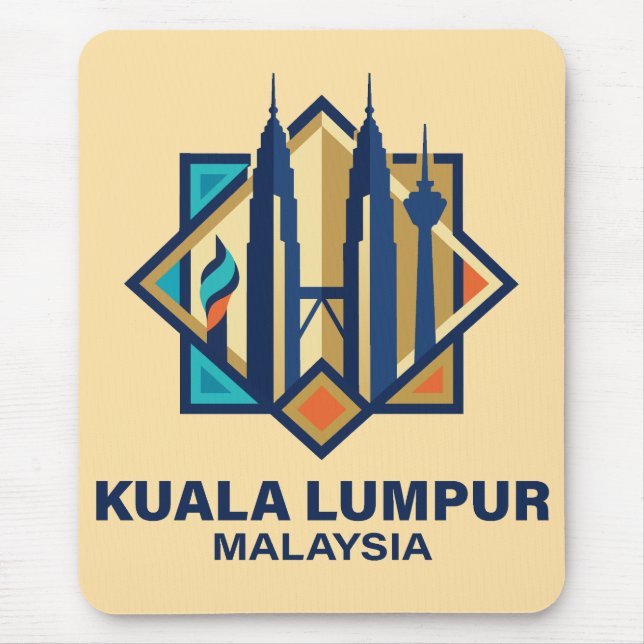 Kuala Lumpur Malaysia Southeast Asia Mouse Mat (Front)