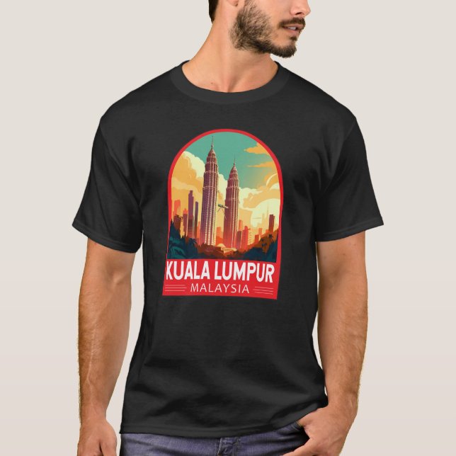 Kuala Lumpur Malaysia Travel Art Vintage T-Shirt (Front)