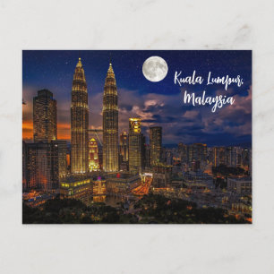 Kuala Lumpur Night Skyline Postcard
