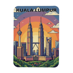Kuala Lumpur Petronas Twin Towers Magnet