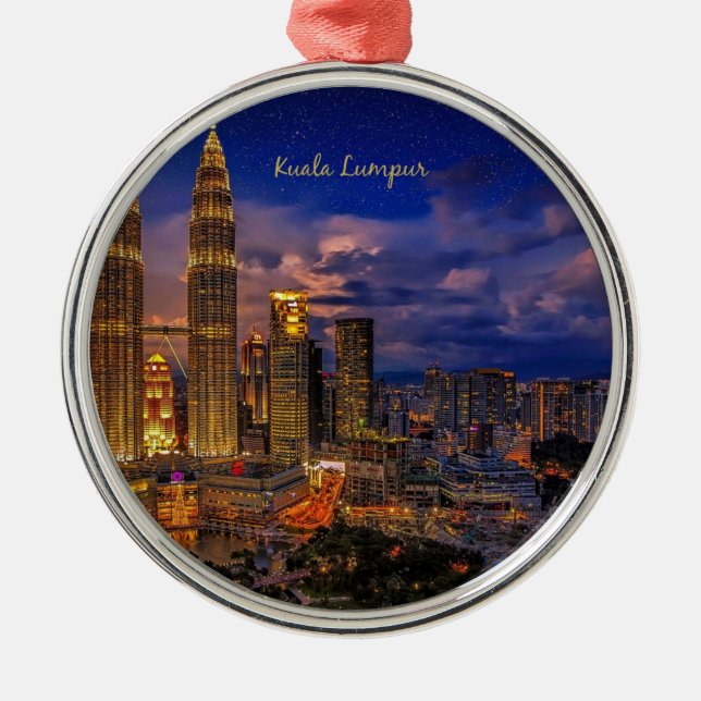 Kuala Lumpur, Petronas Twin Towers Metal Tree Decoration (Front)