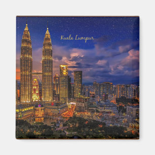 Kuala Lumpur skyline at night Magnet