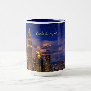 Kuala Lumpur skyline at night Mug