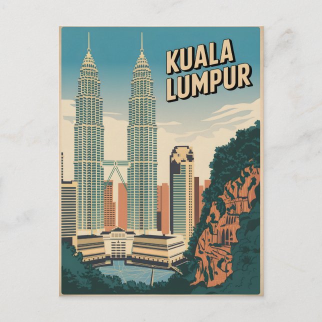 Kuala Lumpur vintage Postcard (Front)