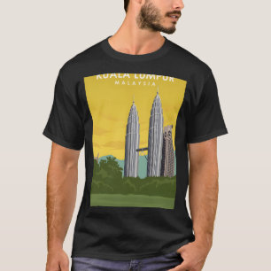 Kuala Lumpur Vintage Travel Poster ad T-Shirt