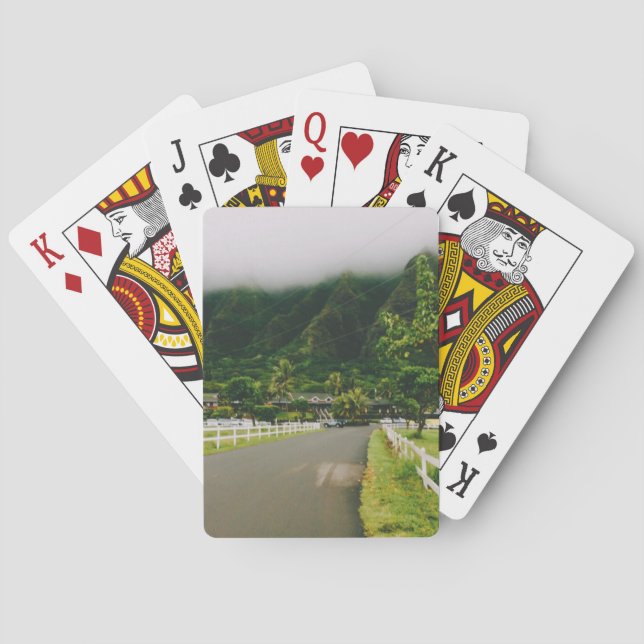Kualoa Ranch, Oahu, Hawaii Playing Cards (Back)