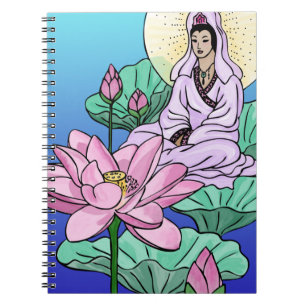 Kuan Yin on a Lotus Notebook