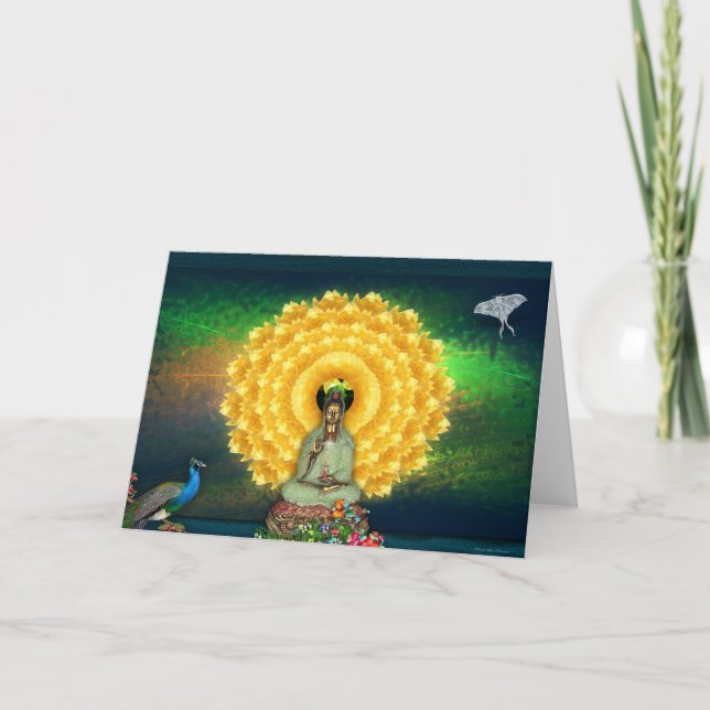 Kuan Yin Wall Tapestry Card (Front)