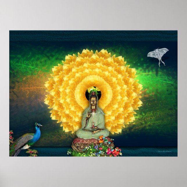 Kuan Yin Wall Tapestry Poster (Front)