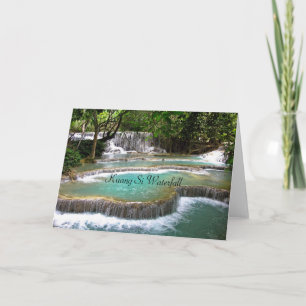 Kuang Si Waterfall, nature, Card