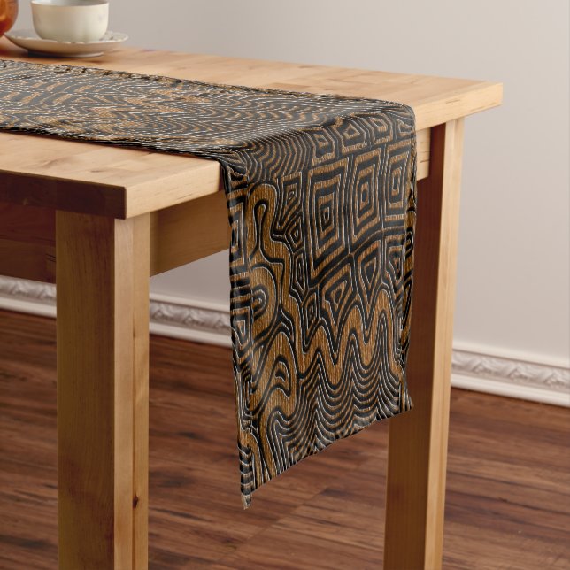 Kuba Cloth Pattern Table Runner:  (In Situ)