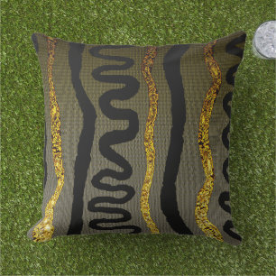 Kuba Cloth Print  Throw Pillow