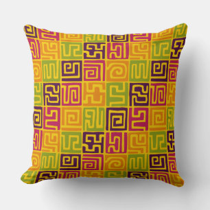 Kuba Style Pattern 071019 - Colours Cushion