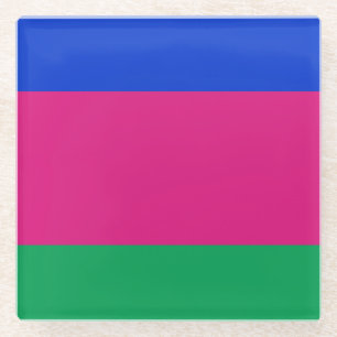 Kuban People's Republic Flag Glass Coaster