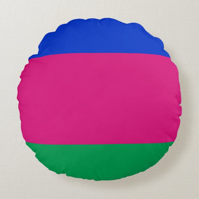 Kuban People's Republic Flag Round Cushion (Front)