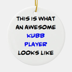 kubb player, awesome ceramic tree decoration