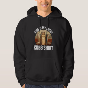 Kubb Player Viking Chess Lover Lawn Game Set Kubb Hoodie