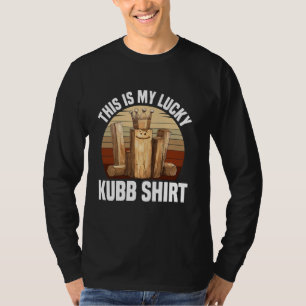 Kubb Player Viking Chess Lover Lawn Game Set Kubb T-Shirt