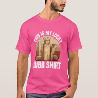 Kubb Player Viking Chess Lover Lawn Game Set Kubb T-Shirt