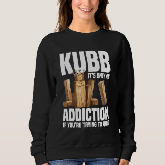 Kubb Set Viking Chess Legend Lawn Game Player Viki Sweatshirt