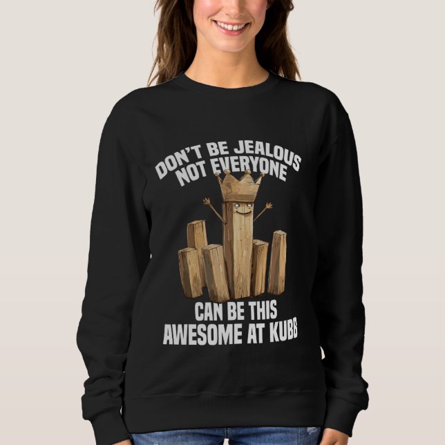 Kubb Set Viking Chess Legend Yard Game Player Viki Sweatshirt (Front)