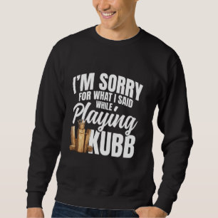 Kubb Set Viking Chess Player Yard Game Legend Viki Sweatshirt