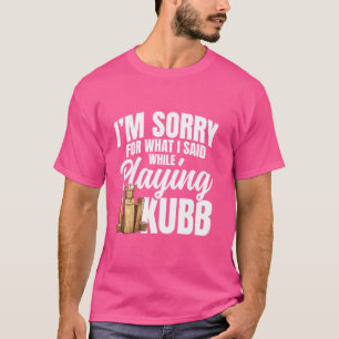 Kubb Set Viking Chess Player Yard Game Legend Viki T-Shirt
