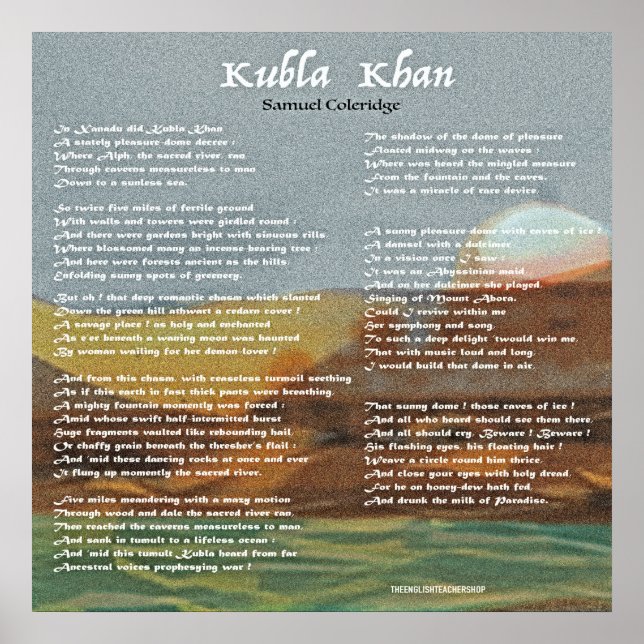 Kubla Khan Poster (Front)