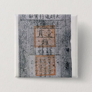 Kublai Khan , Emperor of China 15 Cm Square Badge