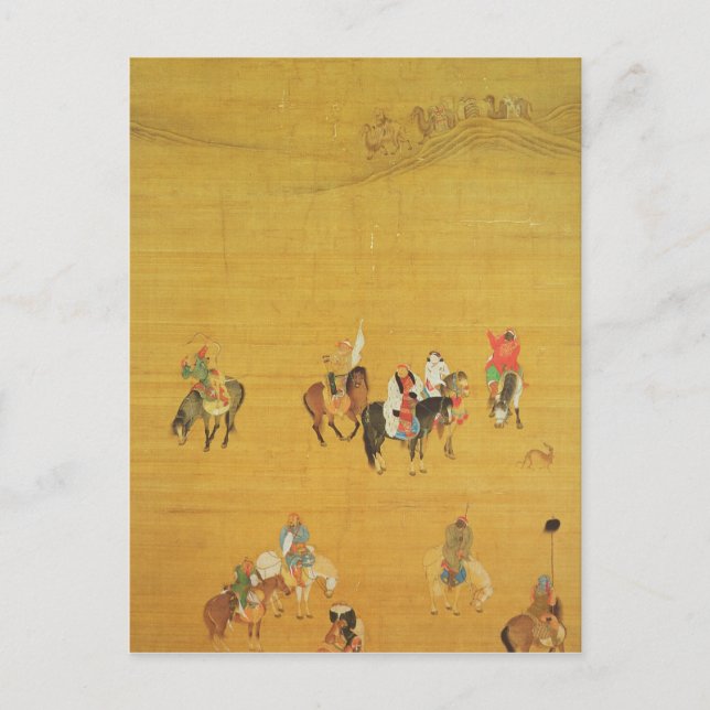 Kublai Khan  Hunting, Yuan dynasty Postcard (Front)